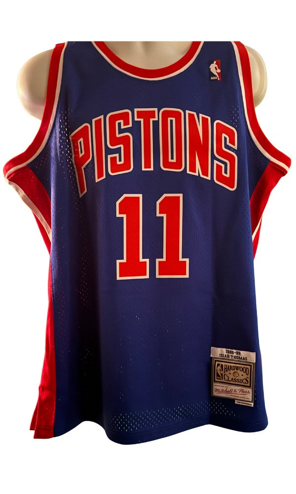 Isiah Thomas – Jersey Swingman Mitchell & Ness Detroit Pistons Autographié – JSA Witnessed