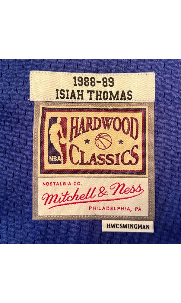 Isiah Thomas – Jersey Swingman Mitchell & Ness Detroit Pistons Autographié – JSA Witnessed