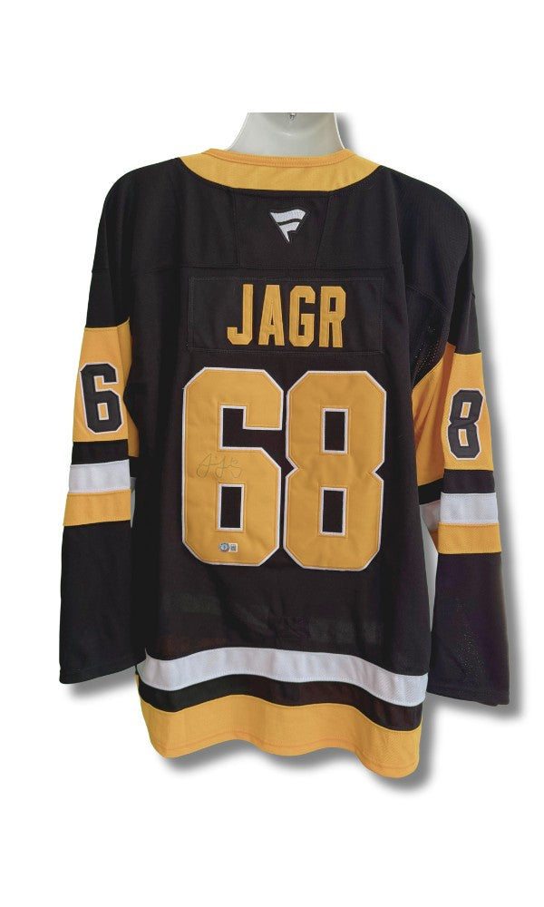Jaromir Jagr – Chandail Fanatics Authentic Pro Noir Penguins Pittsburgh  Autographié – Beckett Authentique (Signature Argent)