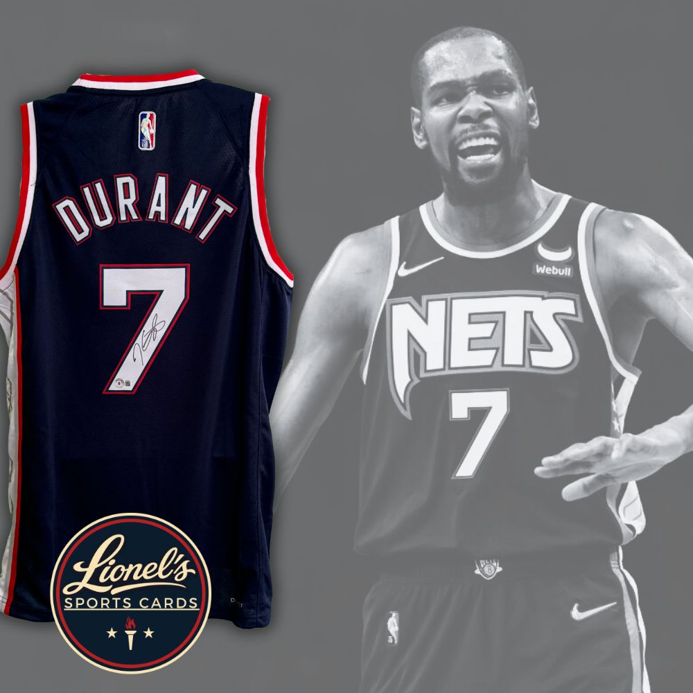 Kevin Durant – Jersey City Edition Brooklyn Nets Autographié – Beckett Witnessed