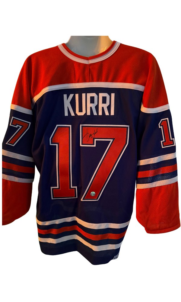 Jari Kurri – Chandail Edmonton Oilers Autographié – Certifié Pro-Am Sports